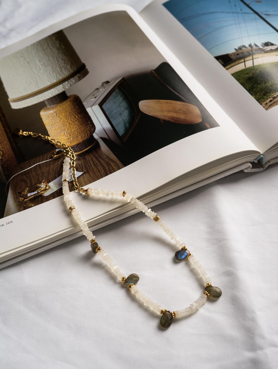 Moonstone Bead Necklace