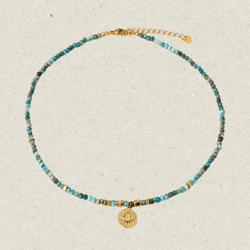 Collar de turquesa natural
