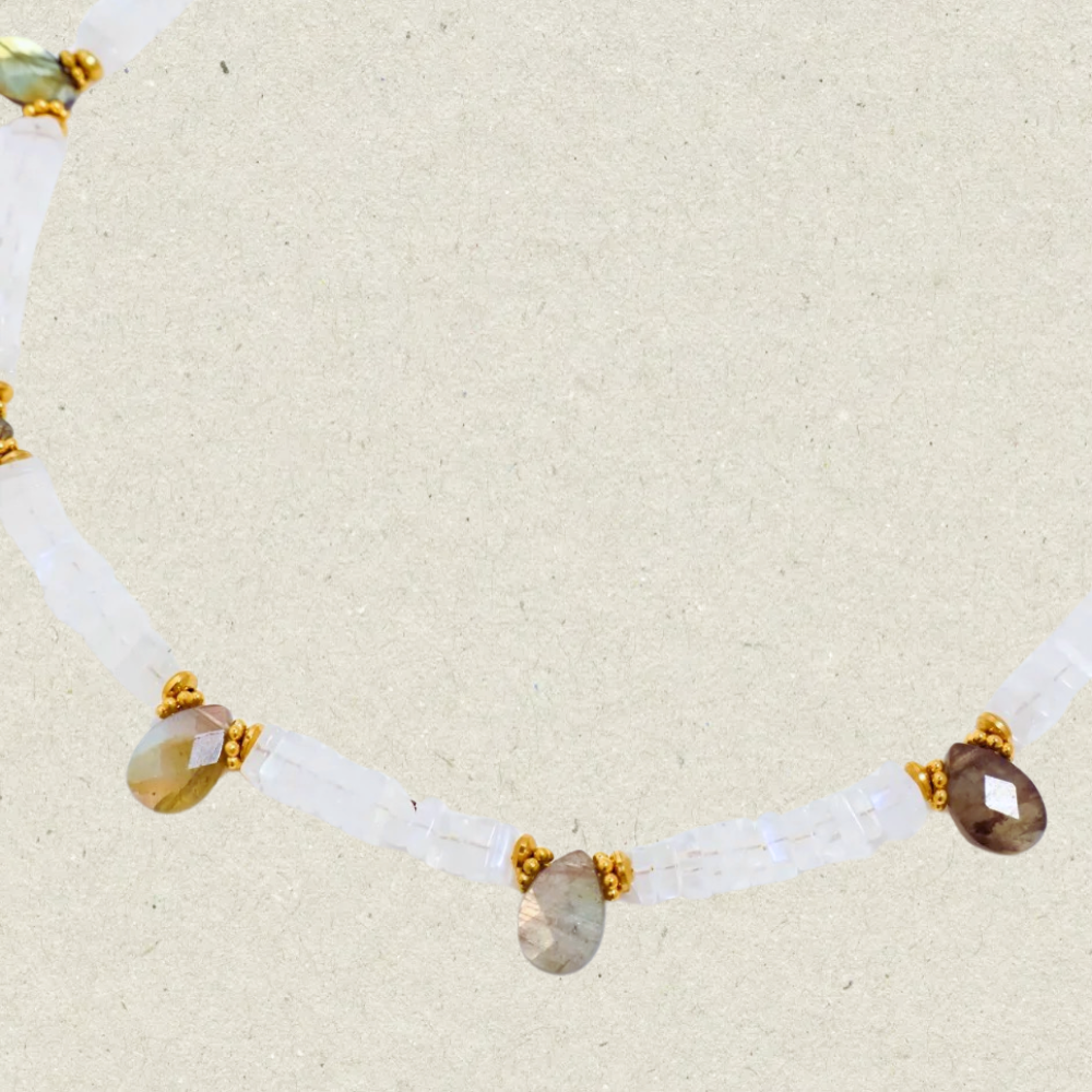 Moonstone Bead Necklace