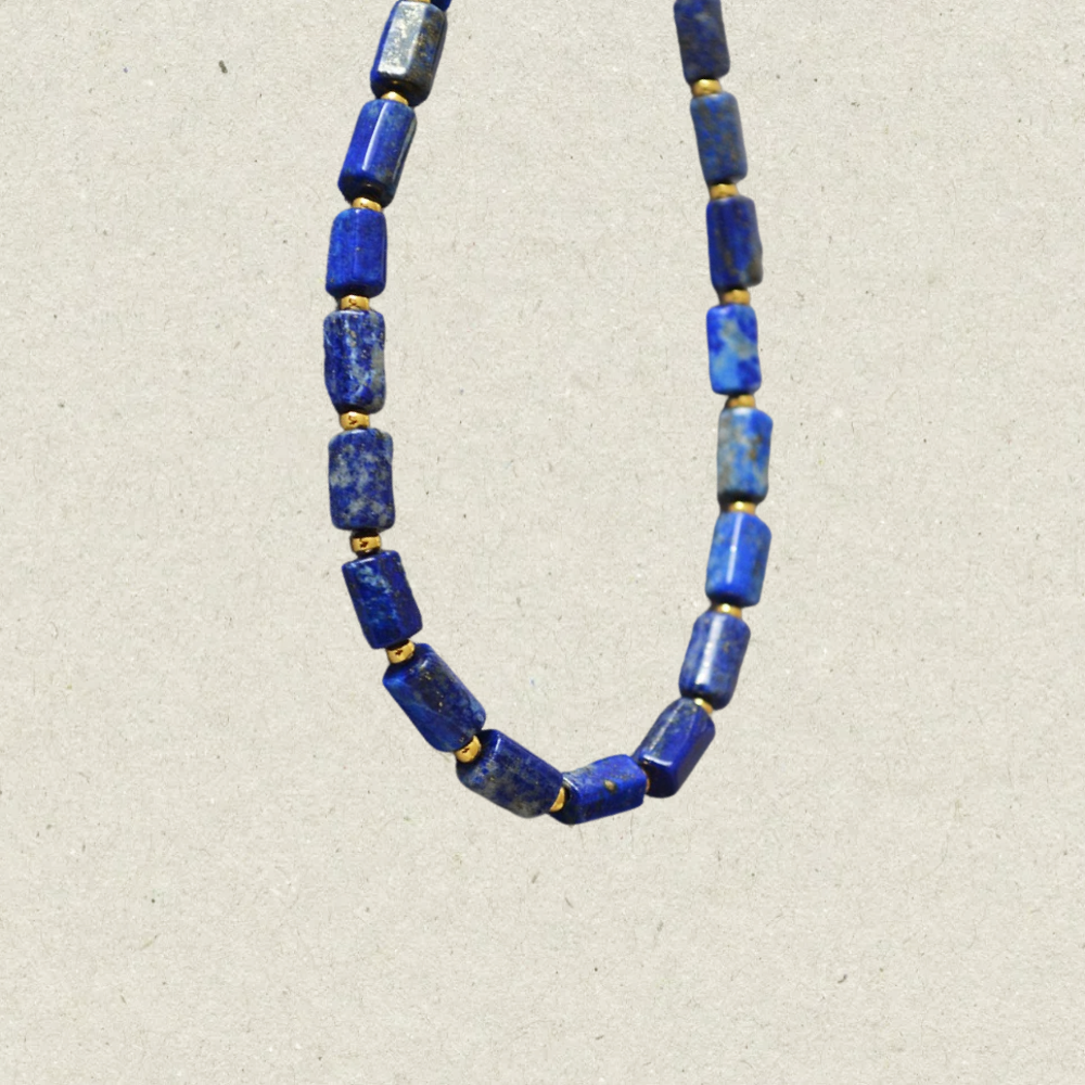 Vintage Cylindrical Bead Necklace
