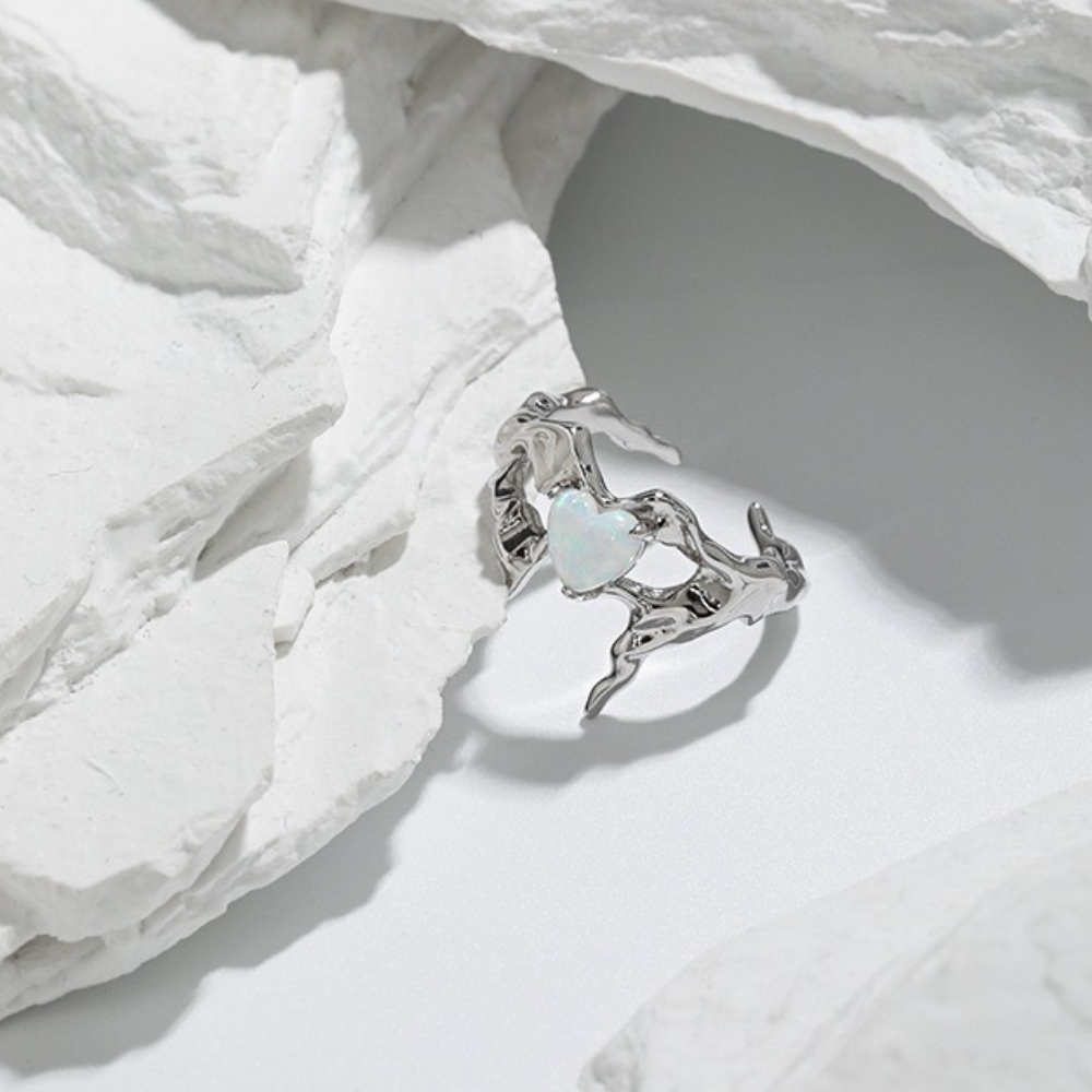 Irregular Synthetic Opal Ring