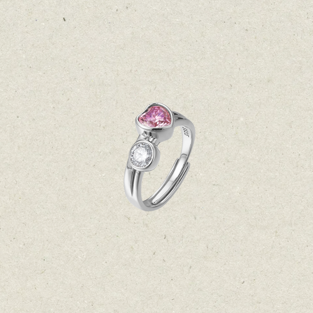 Pink Moissanite Ring