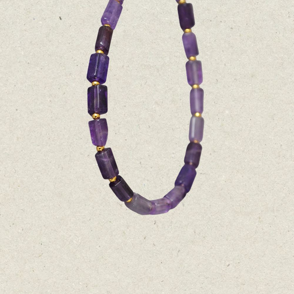 Vintage Cylindrical Bead Necklace