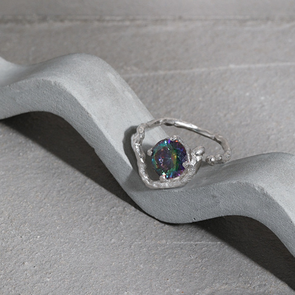 Heart-shaped Zircon Ring