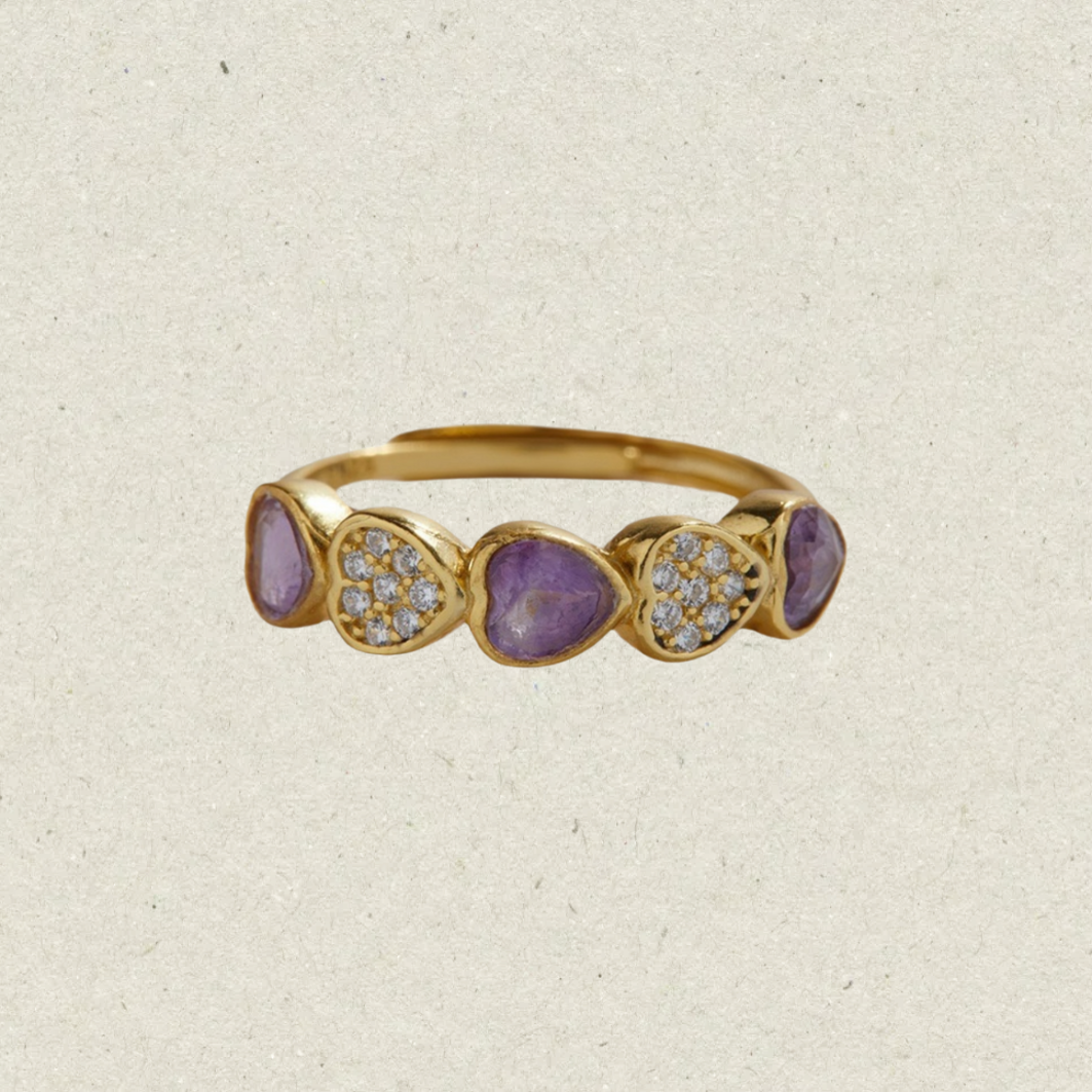 Lucky In Love Amethyst Ring