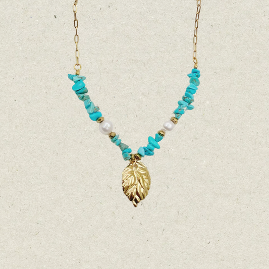 Colored Crushed Stones Necklace
