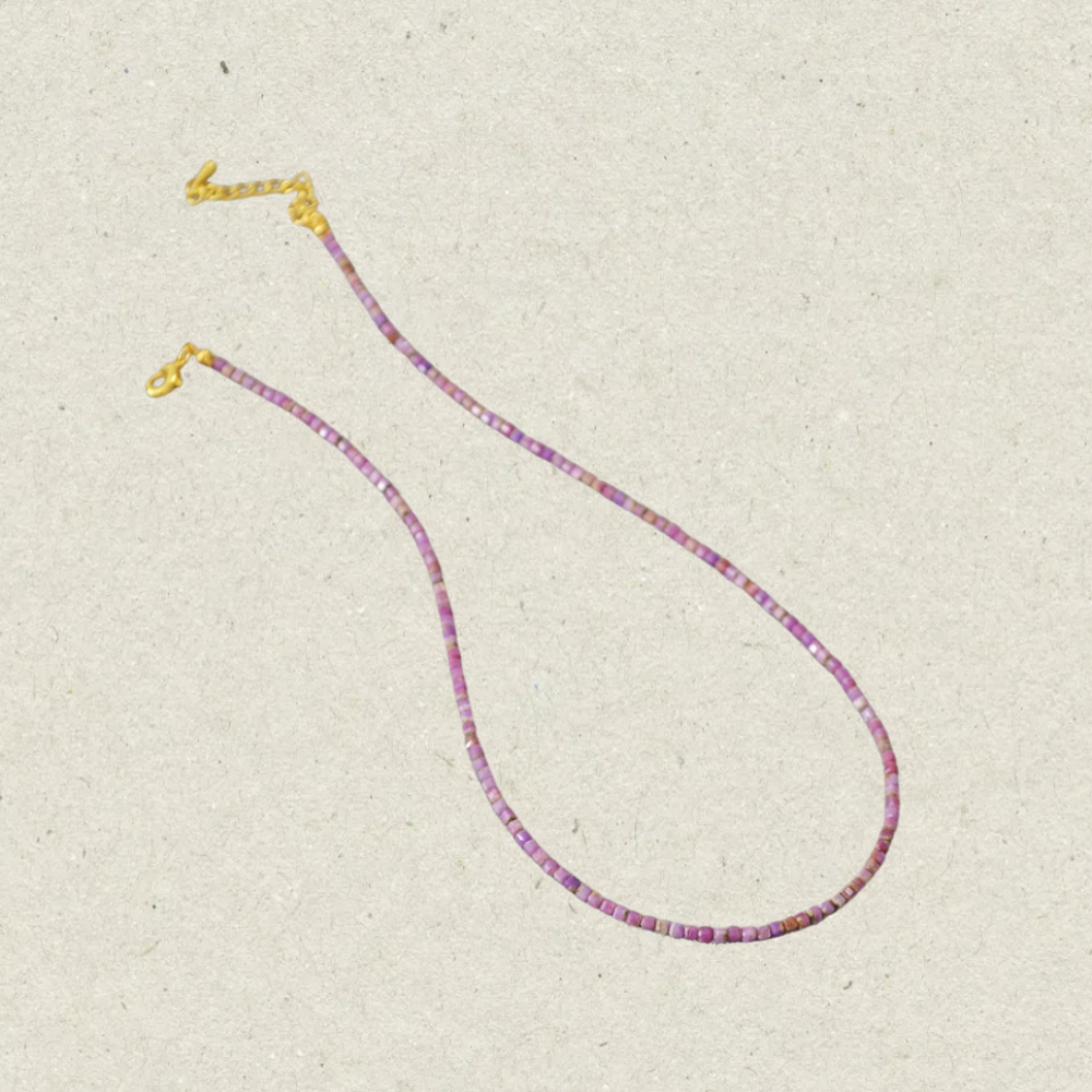 Small Square Bead Necklace