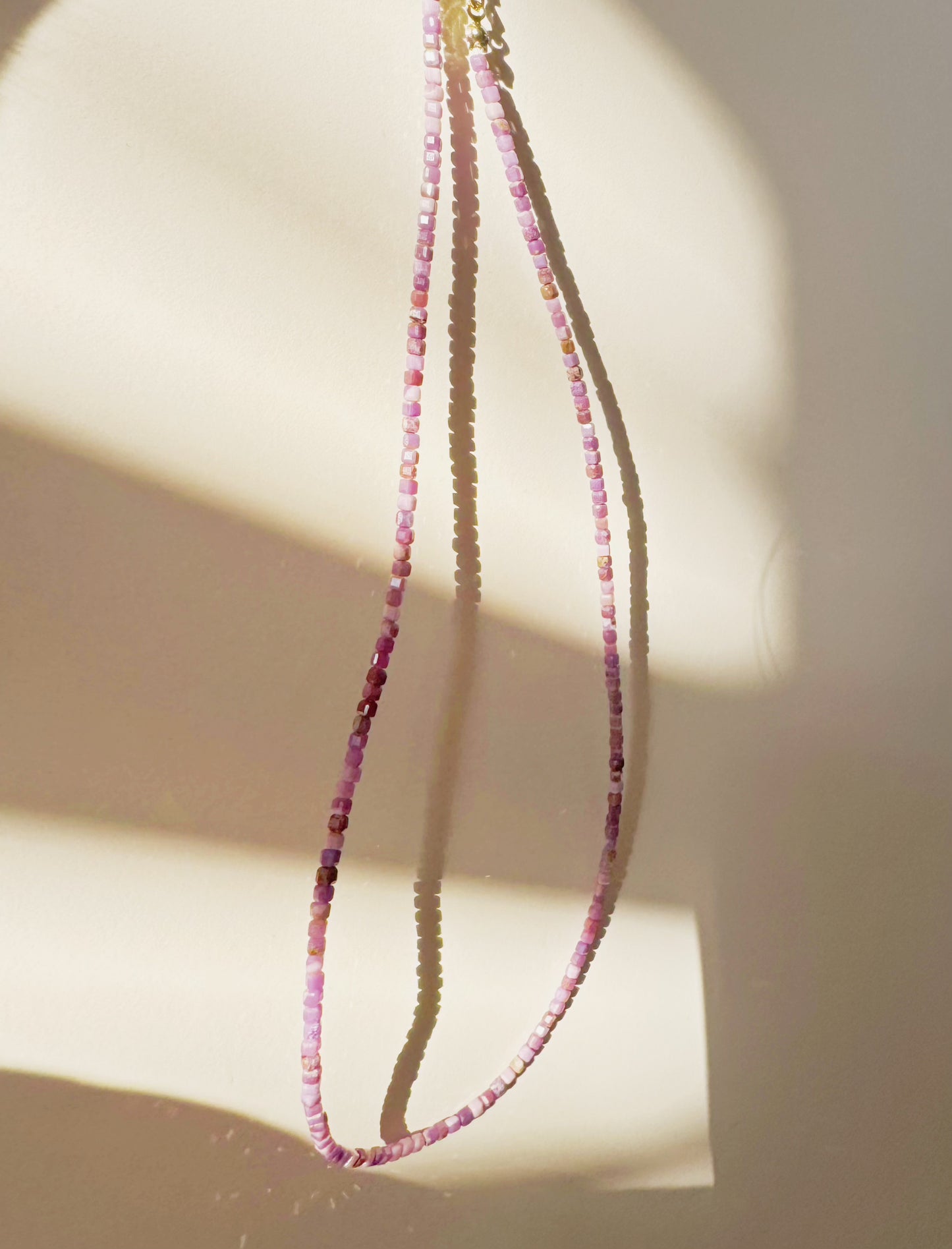 Small Square Bead Necklace