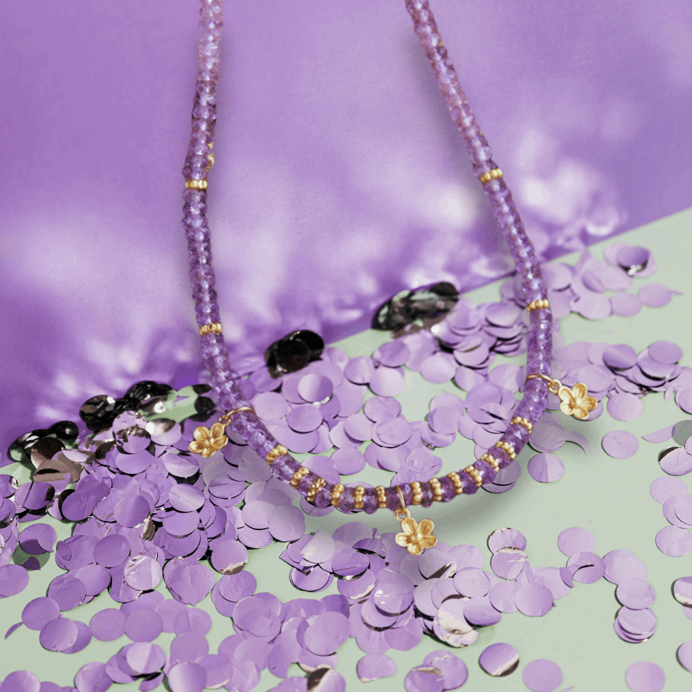 Amethyst Flowers Necklace