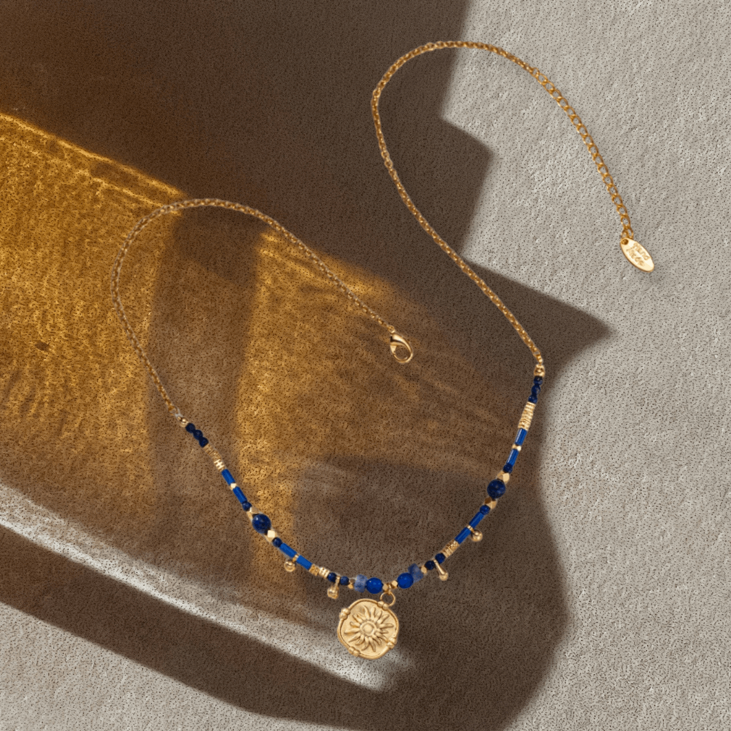 Lapis Sun Necklace