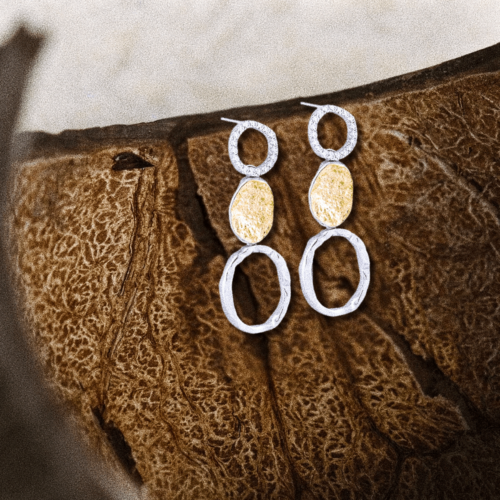 Geometric Oval Earring