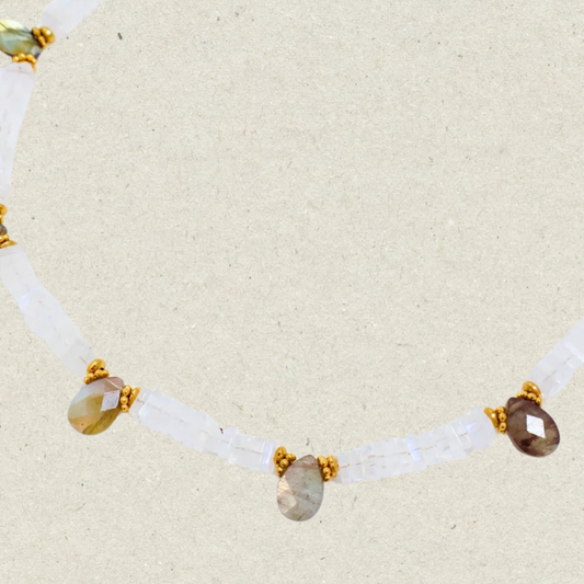 Moonstone Bead Necklace