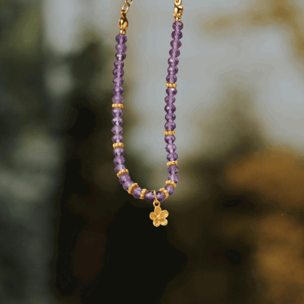 Amethyst Flowers Bracelet