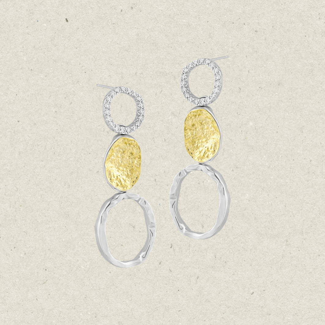 Geometric Oval Earring