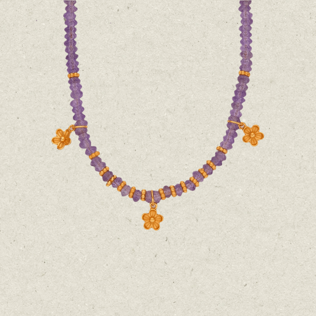 Amethyst Flowers Necklace