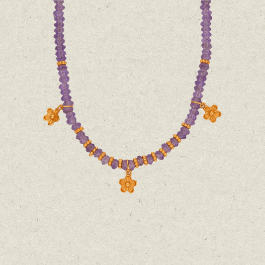 Amethyst Flowers Necklace