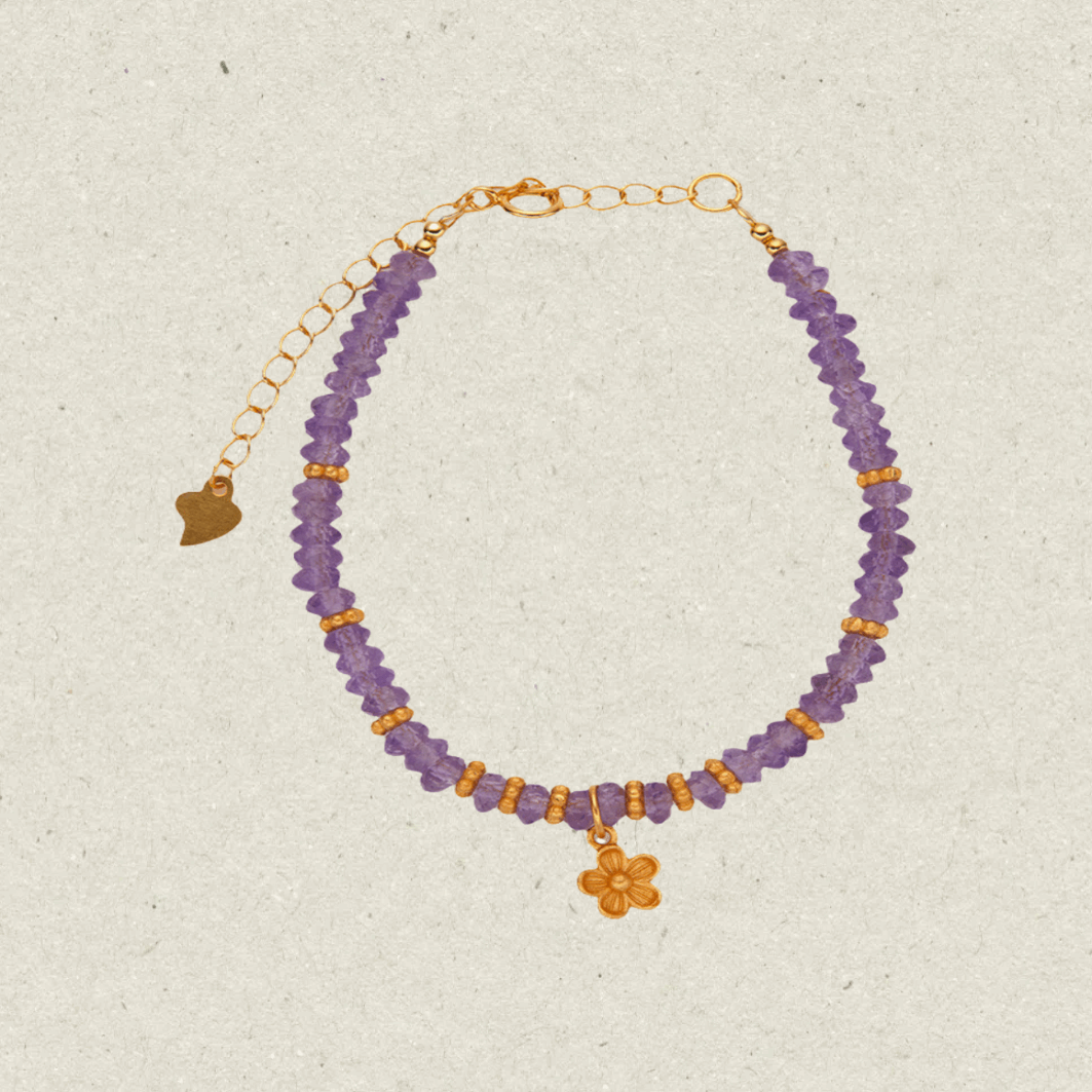 Amethyst Flowers Bracelet