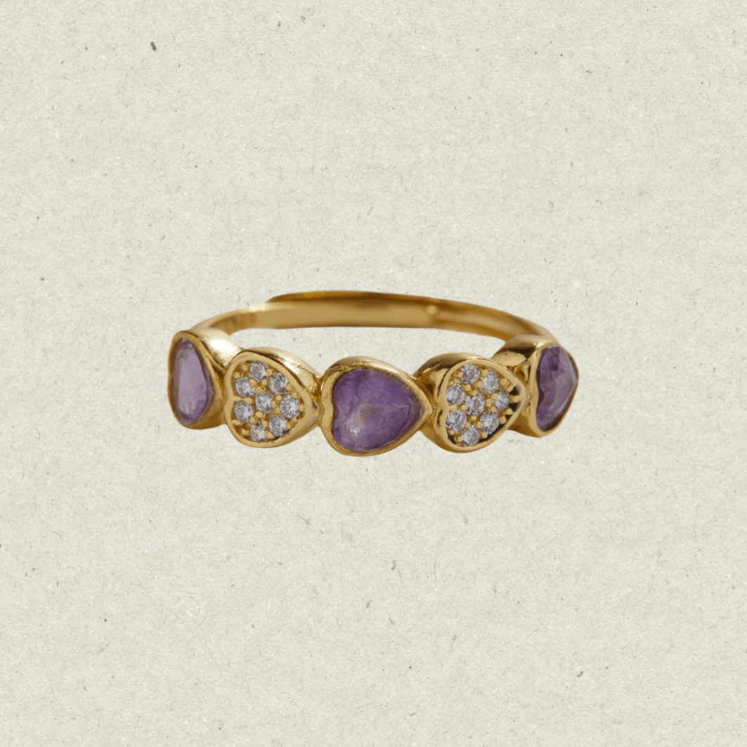 Amethyst Love Ring