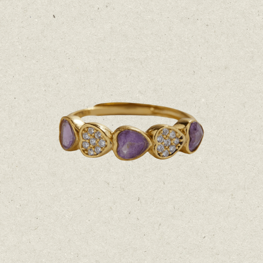 Amethyst Love Ring