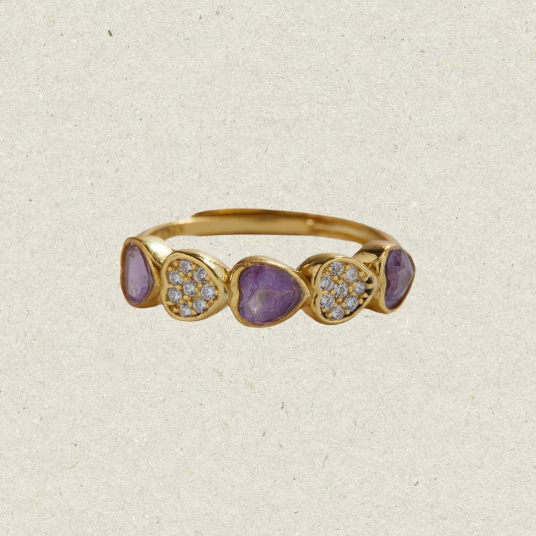 Amethyst Love Ring