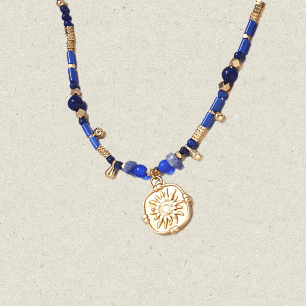 Lapis Sun Necklace