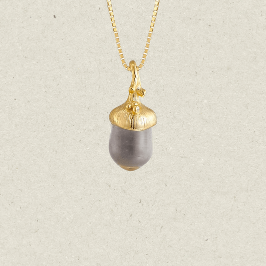 Acorn Crystal Necklace (No Chain)