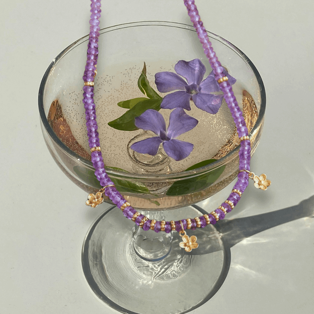 Amethyst Flowers Necklace