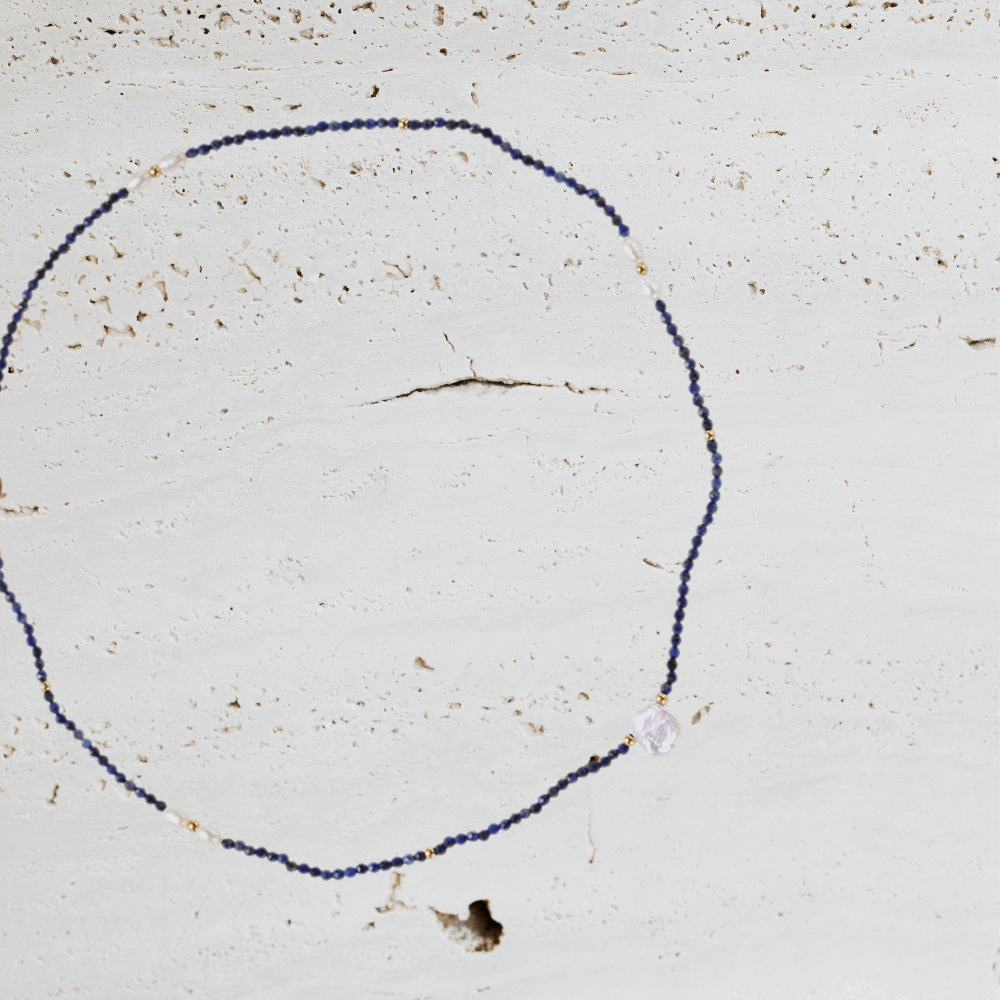 Blue Natural Pearl Necklace